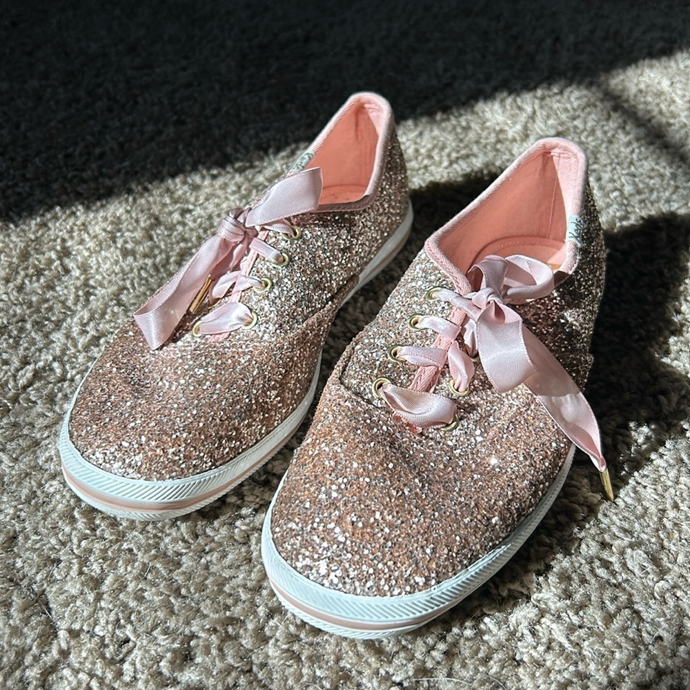 NWOT Keds for Kate Spade glitter rose gold
